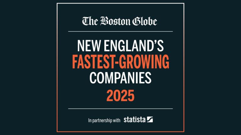 Boston Globe and Statista New England's Fastest-Growing Companies 2025 logo.